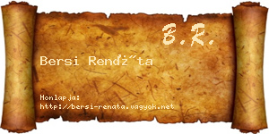 Bersi Renáta névjegykártya