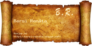 Bersi Renáta névjegykártya